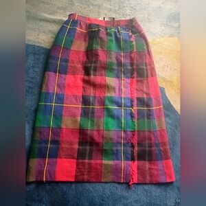 Vintage Plaid Skirt with Purple Lining Size 10